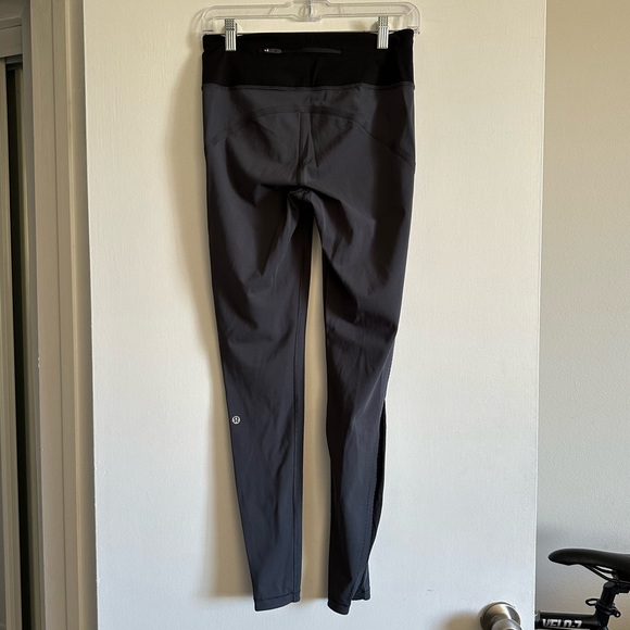 Lululemon Athletica Blue Tied/Black Gray Smooth Stride Tight Leggings size 6 - Picture 12 of 16